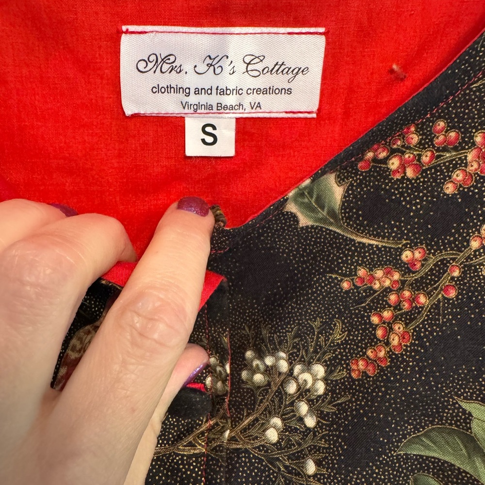 Vintage handmade winter cardinal jumper dress small - Picture 2 of 6